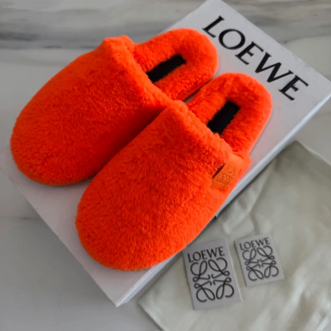 SALE LOEWE トイ スリッパ Toy slipper in goatskin Black - LOEWE