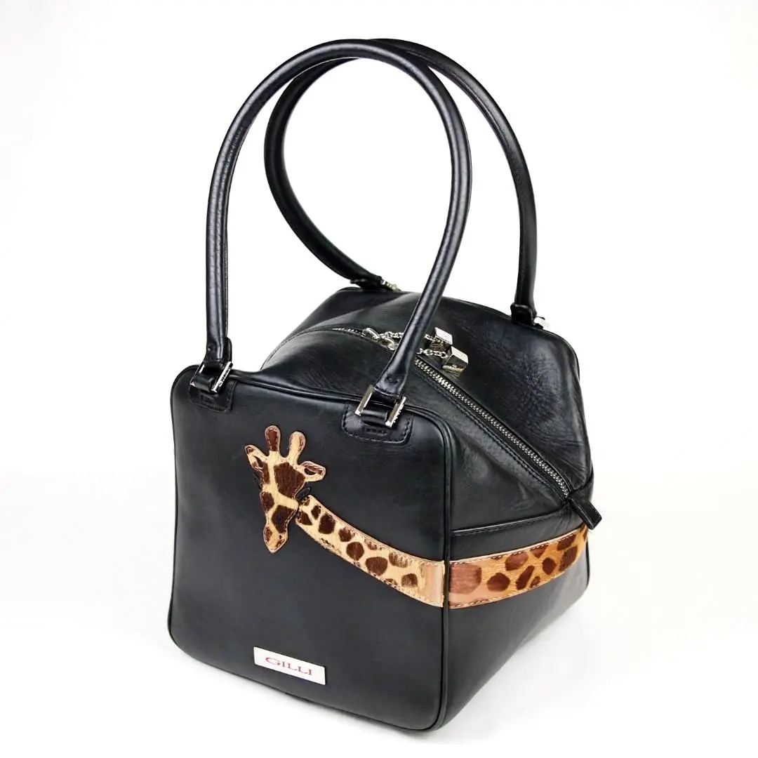 ⚫︎中古 GILLI ジリ スウェードレザーフリンジビジュー付ハンドバッグ 黒 ⚫︎中古 GILLI ジリ スウェードレザーフリンジビジュー付
