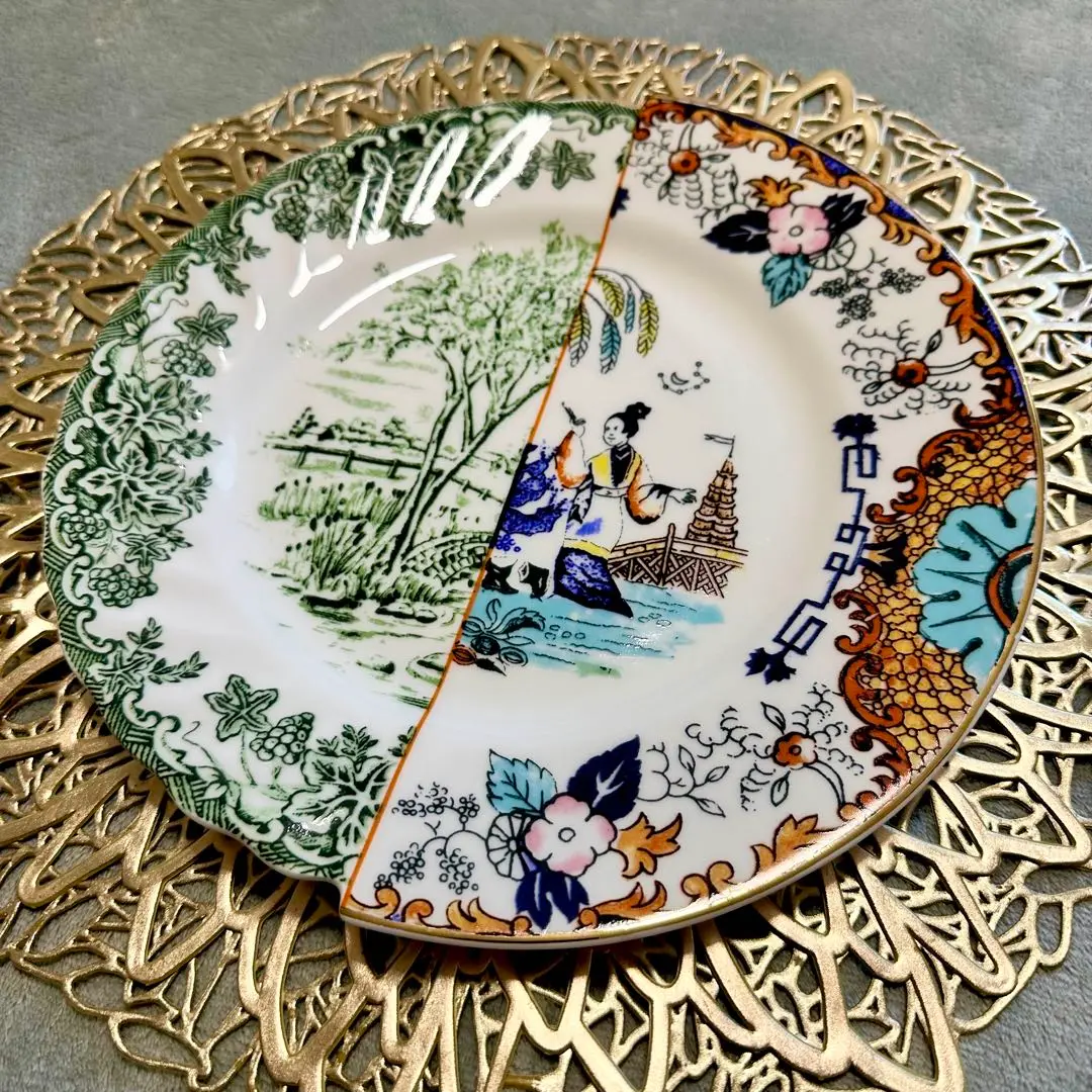 【SELETTI】25センチ✖️4センチ　花柄　赤緑 SELETTI】25センチ✖️4センチ花柄赤緑