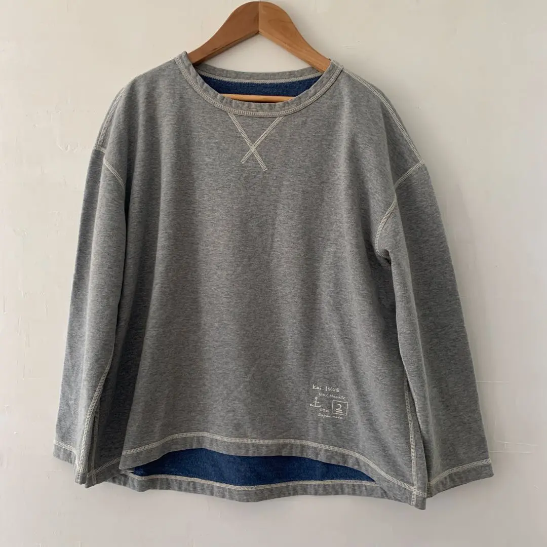 美品です　快晴堂　裏起毛スエット前後プリントトレーナー　定価15,400円 美品です 快晴堂 裏起毛スエット前後プリントトレーナー 定価15,