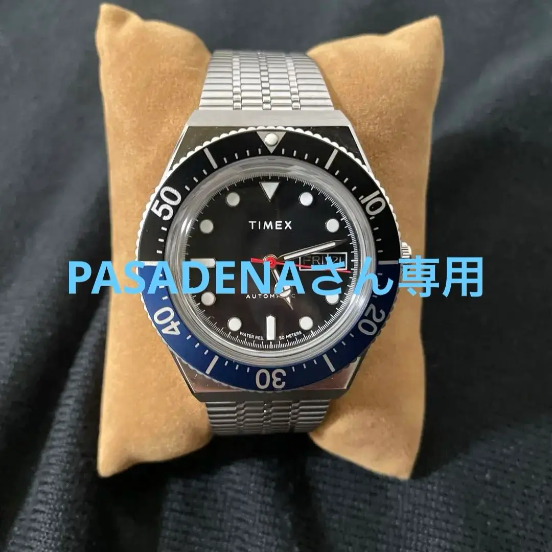 TIMEX 自動巻き ブラックダイヤル 腕時計 tw2y11900.jpg