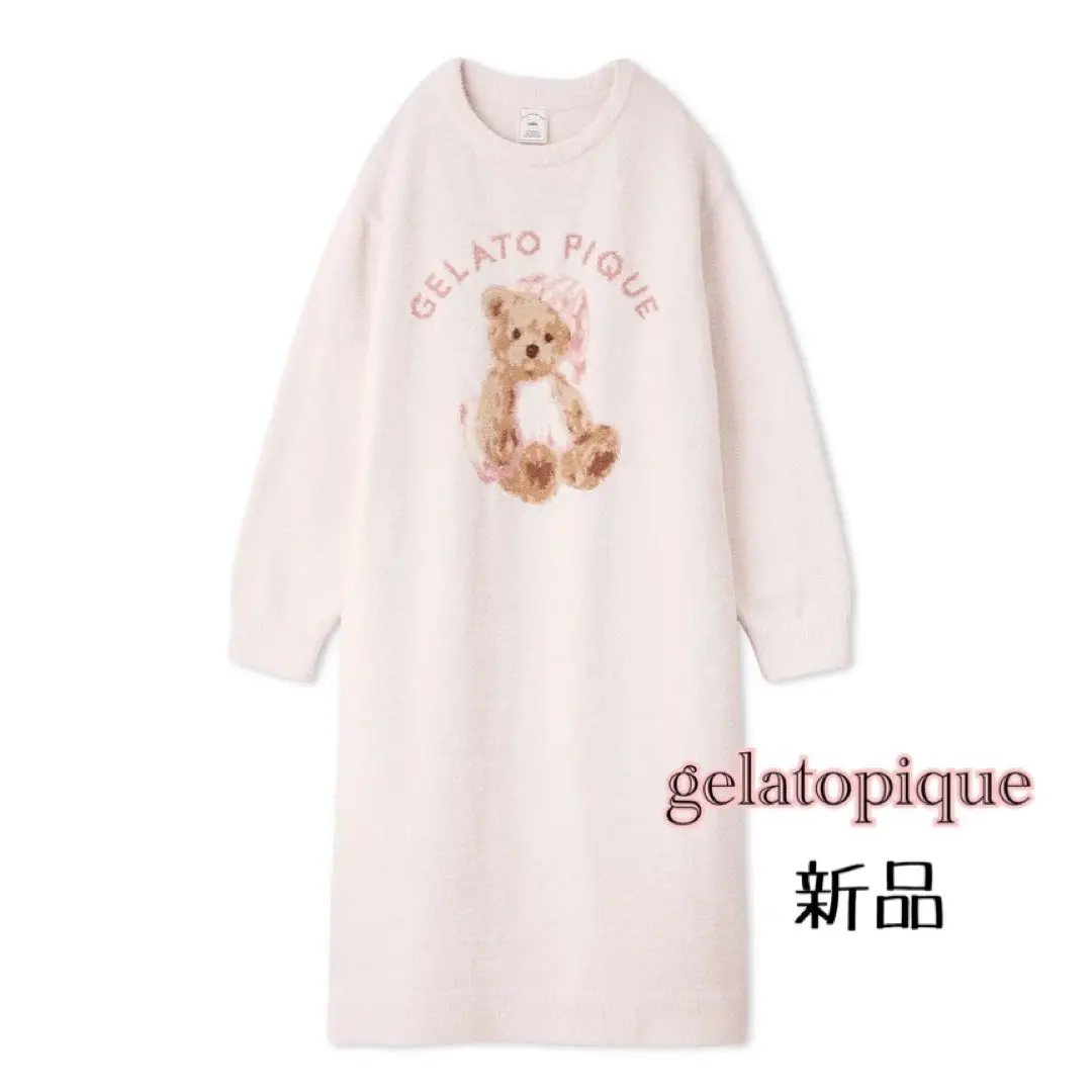新品★　ジェラピケ　トイプードル柄ワンピース　ピンク Amazon | ジェラートピケ gelato pique レディース トイプードル