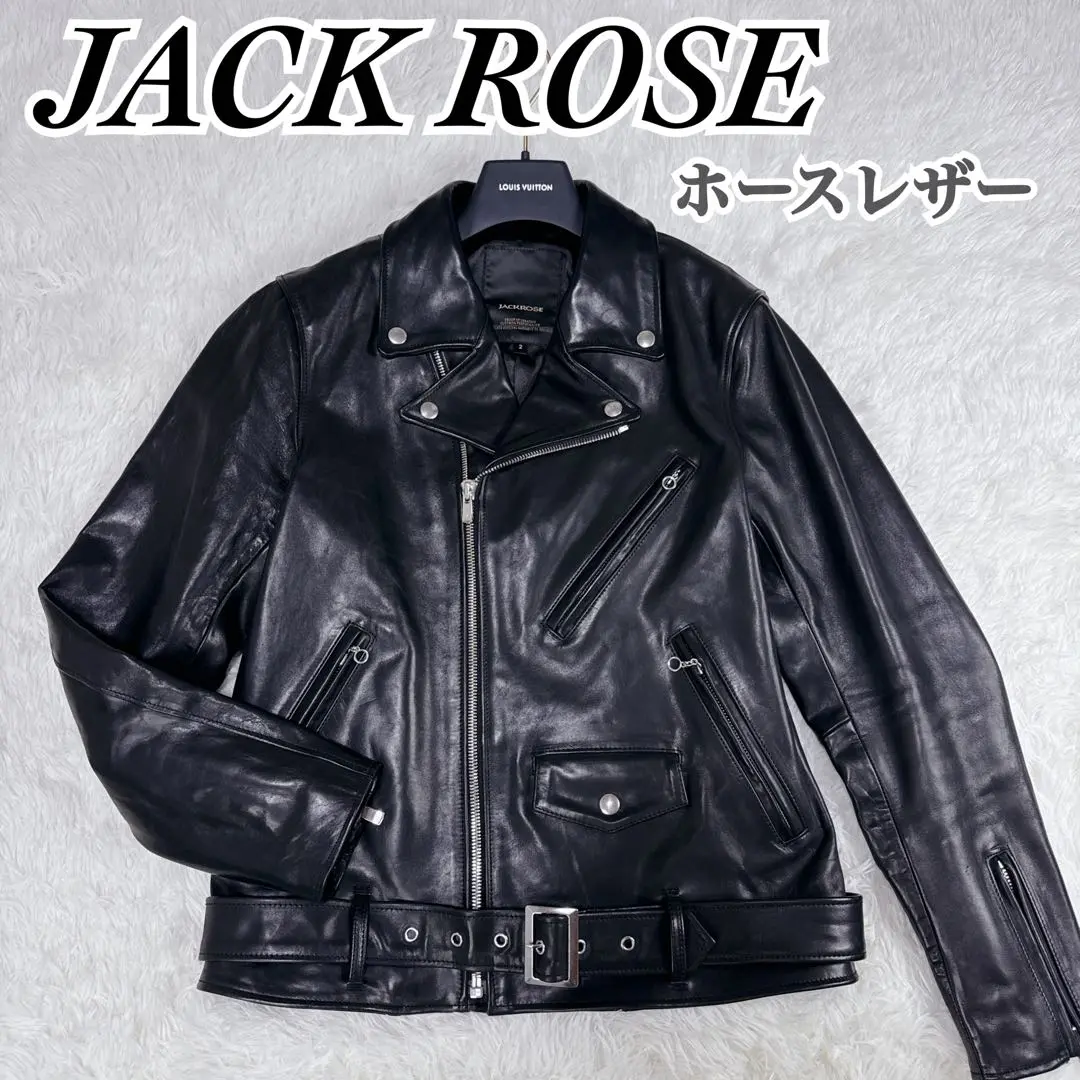 【使用少】JACKROSE ホースハイド レザージャケット 使用少】JACKROSE ホースハイド レザージャケット