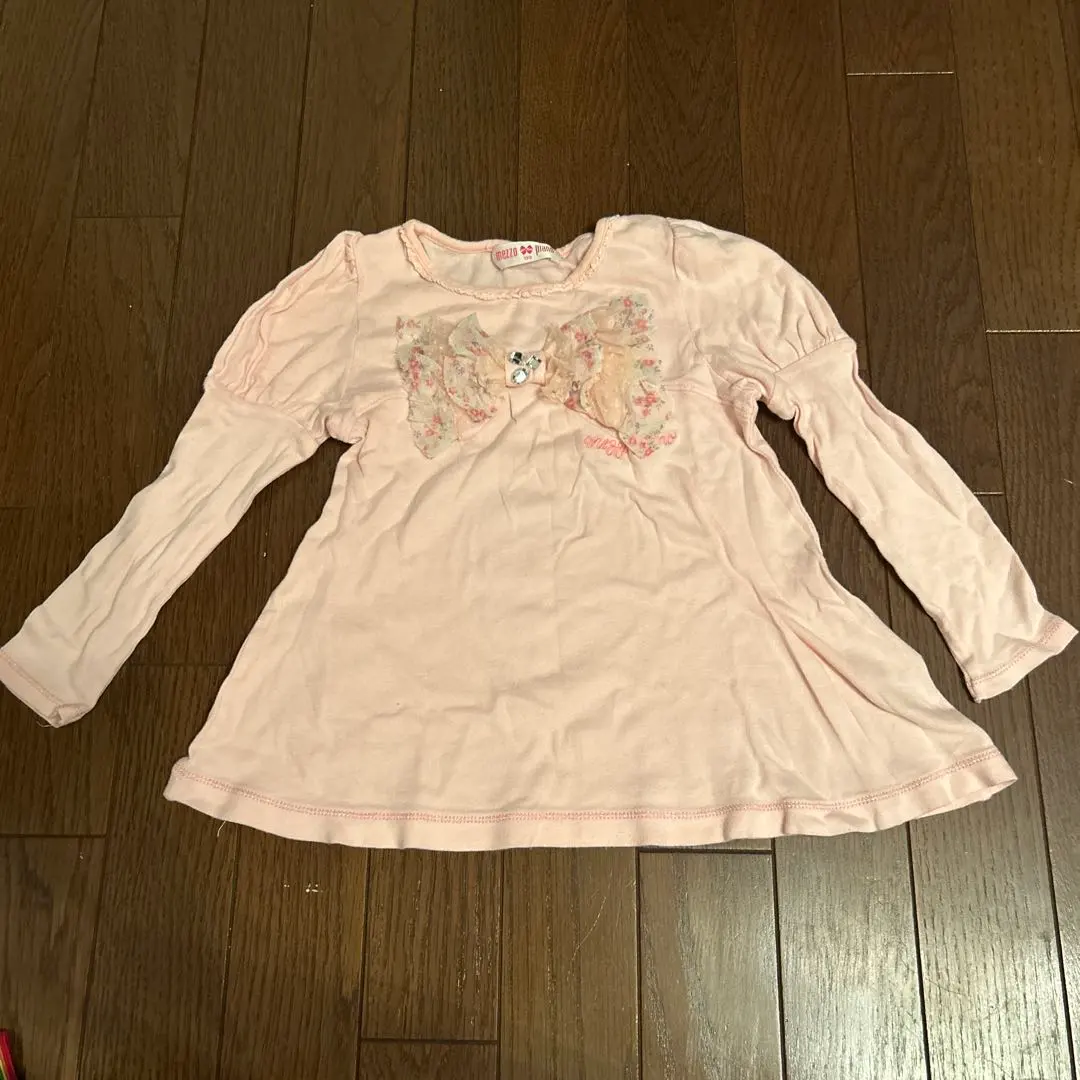 Thumbnail of mezzo piano Ribbon Pink Long Sleeve Cut-and-Sew Top