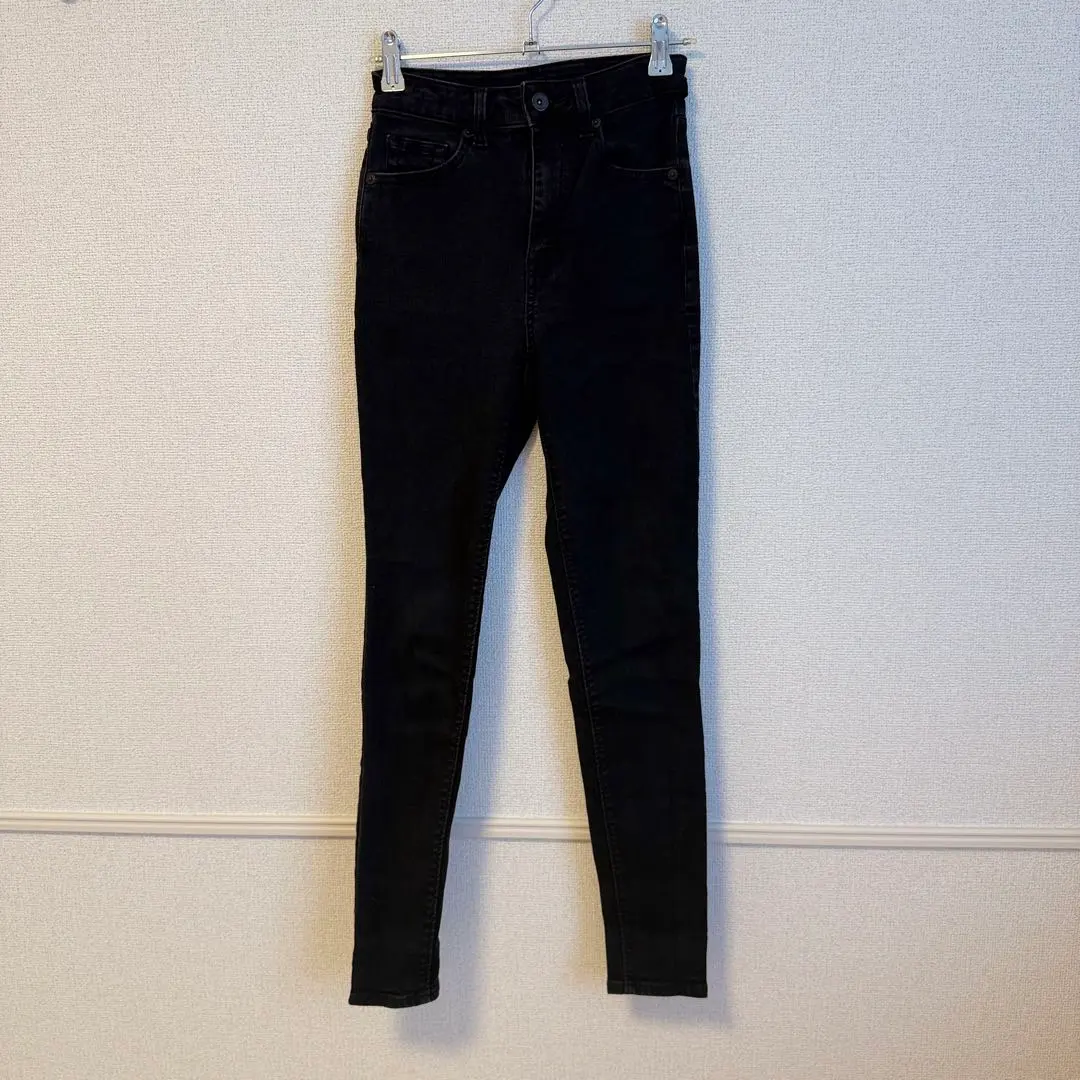 Thumbnail of GU Black Skinny Jeans, Size S, High Waist, Stretch Material, Excellent Condition