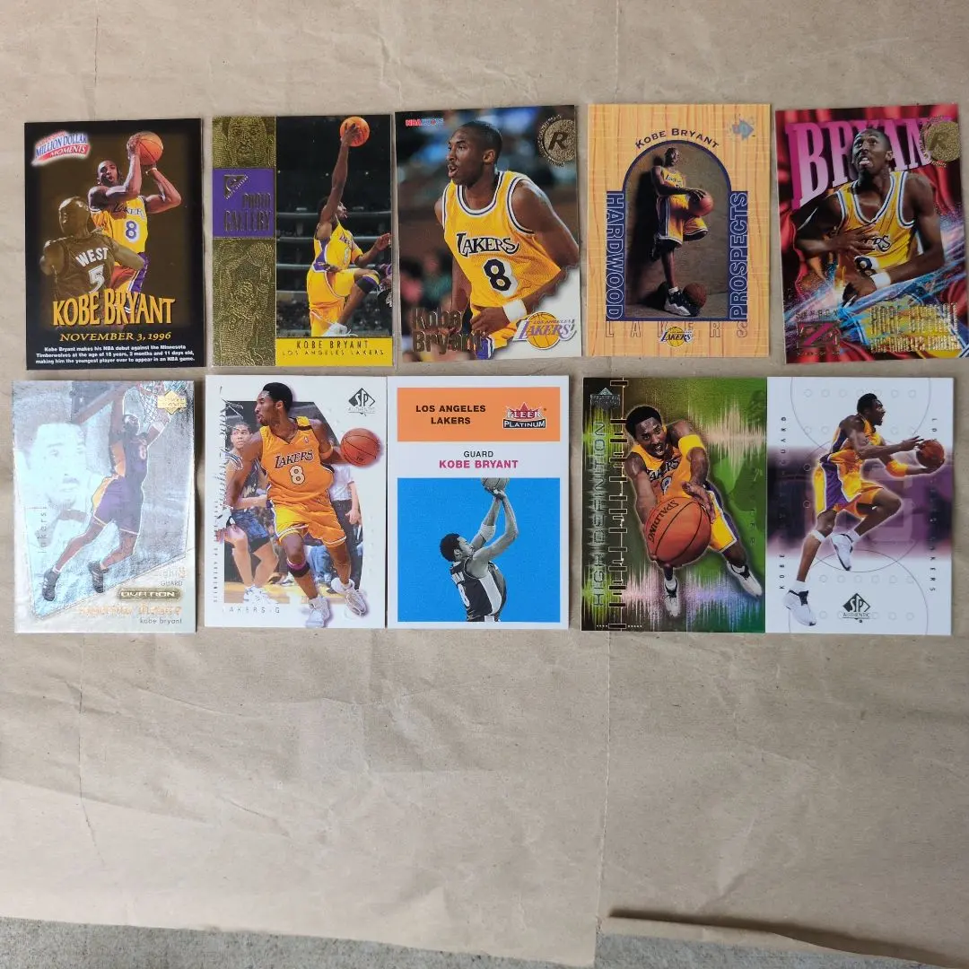 Thumbnail of Valuable Kobe Bryant 10-card set, includes inserts