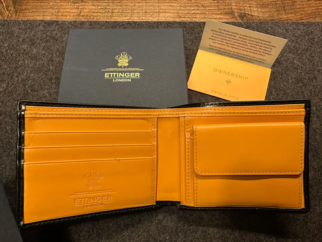 ETTINGER エッティンガー 二つ折り財布 メンズ ブライドルレザー