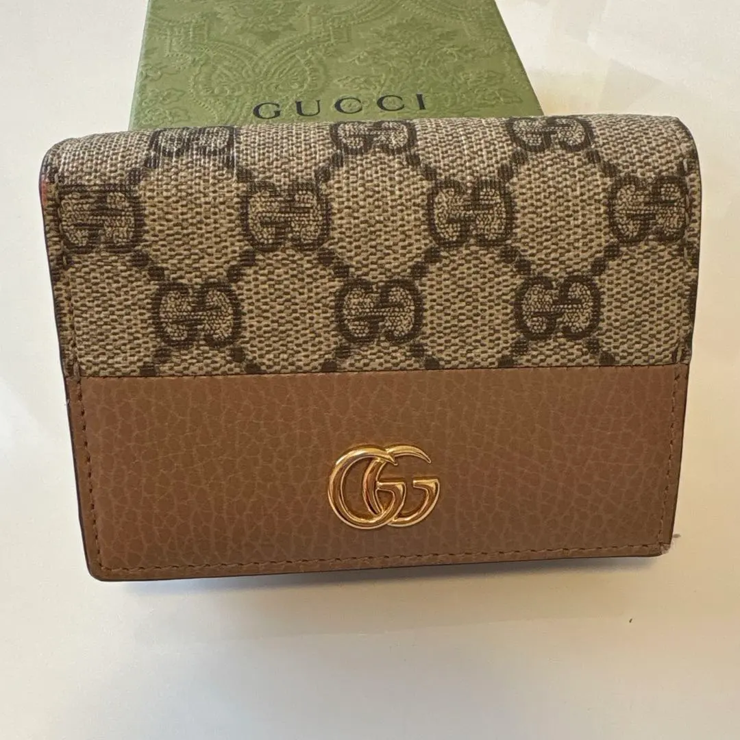 Thumbnail of GUCCI GG Pattern Bi-fold Wallet GG Marmont