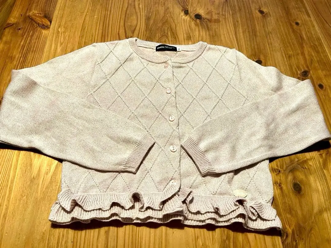 Thumbnail of BeBe Pale Pink Glitter Cardigan 140