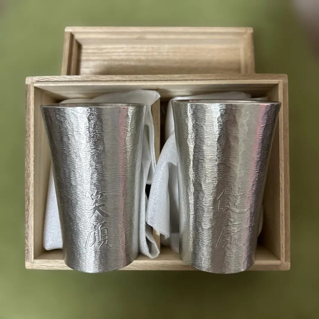 Thumbnail of Pair of Pewter Tumblers