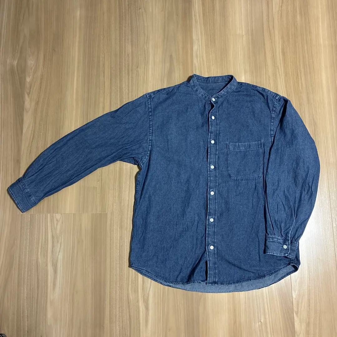 Thumbnail of GU No-Collar Denim Shirt