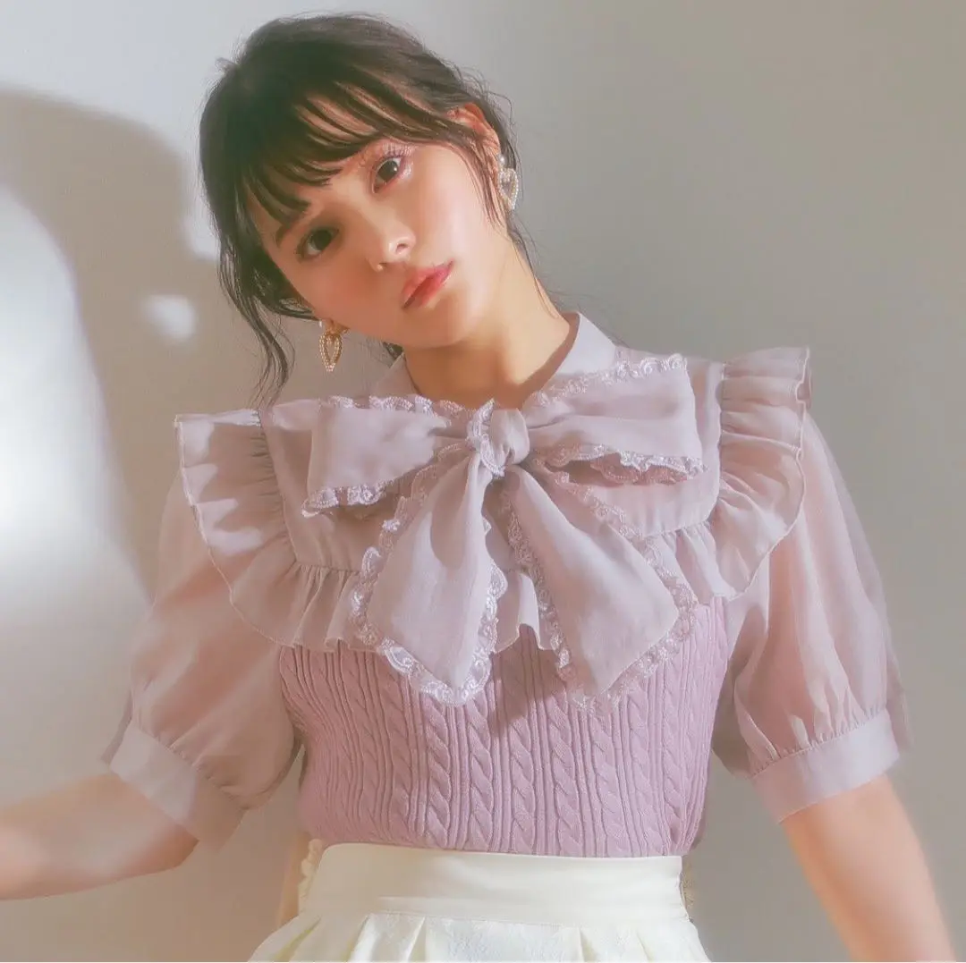 evelyn 畑美紗起コラボ チェック柄フリル襟ロングワンピース evelyn 畑美紗起 コラボ チェック柄フリル襟ロングワンピース
