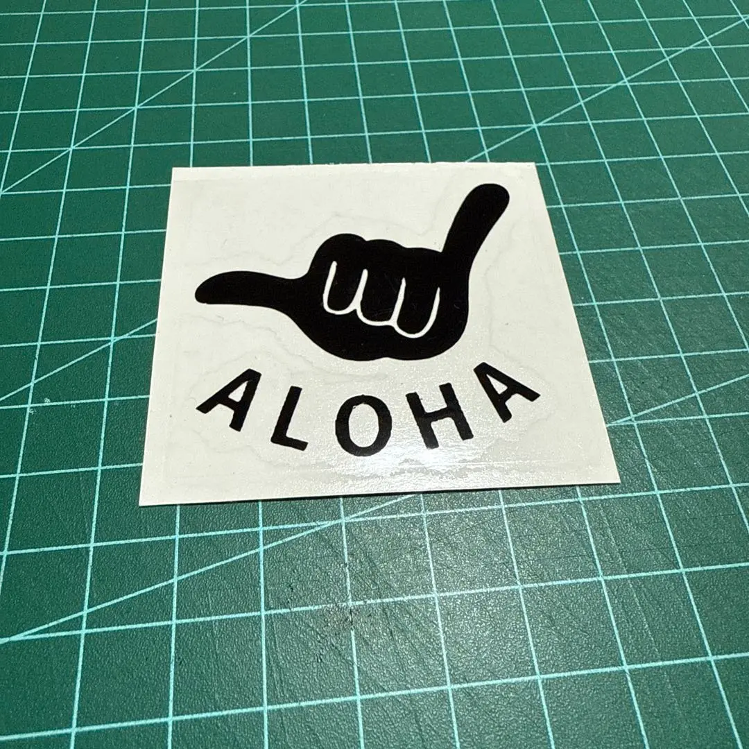 Thumbnail of Cutting Sticker Aloha Hang Loose Black
