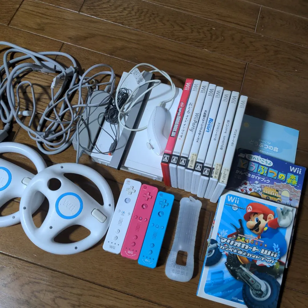 Thumbnail of Nintendo Wii console, controllers, software set: Animal Crossing, Mario Kart, Super Smash Bros.