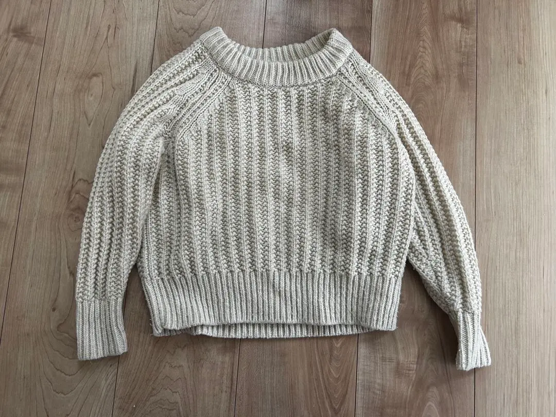 Thumbnail of Children's Clothes ✴︎ Uniqlo ✴︎ Chunky Knit Sweater, Size 120, Girls, White