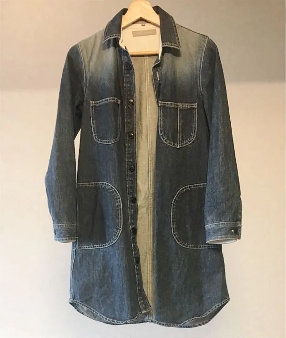 Thumbnail of Price reduced! United Arrows long denim jacket denim dress