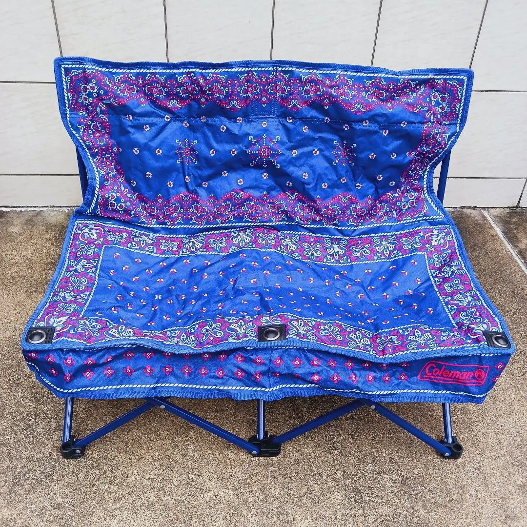 Coleman×BEAMS / ファン ダブルチェアー（バンダナ・ブルー） bpr BEAMS（ビーピーアール ビームス ）の「Coleman×BEAMS