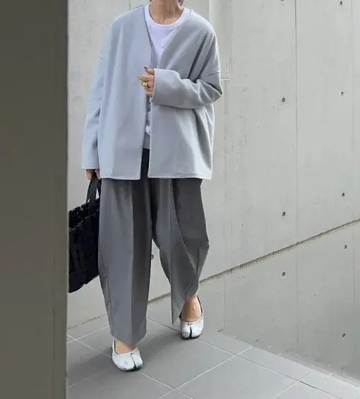 JULYNINE ノーカラージャケット ライトブルー ジュライナイン m22569426883_1.jpg?1705820324