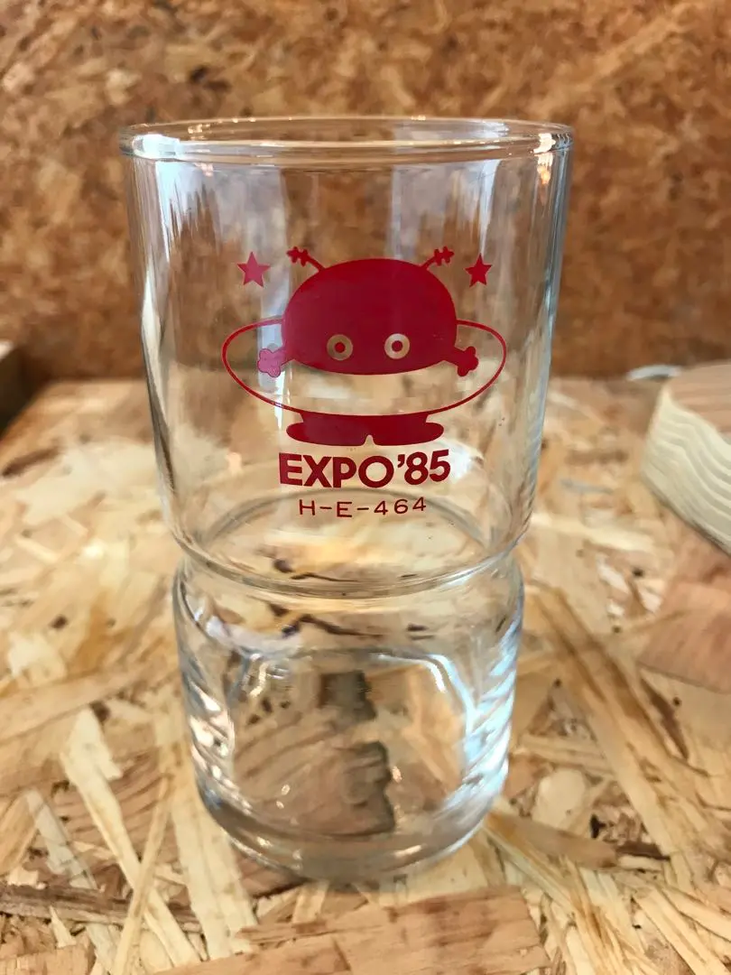 EXPO85 パナソニック　フラッシュ　グラス　新品未使用　つくば万博　1985 つくば万博 EXPO85 グラスセット コスモ星丸グラス 青と赤2個セット