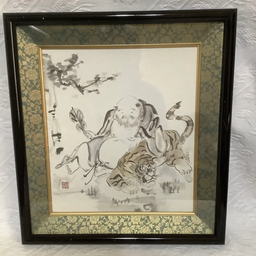 時代物　水墨画 額　書道額の￼2面セット 和風額縁○額装 水墨画 :: Yahoo!Auction｜DEJAPAN - Bid and