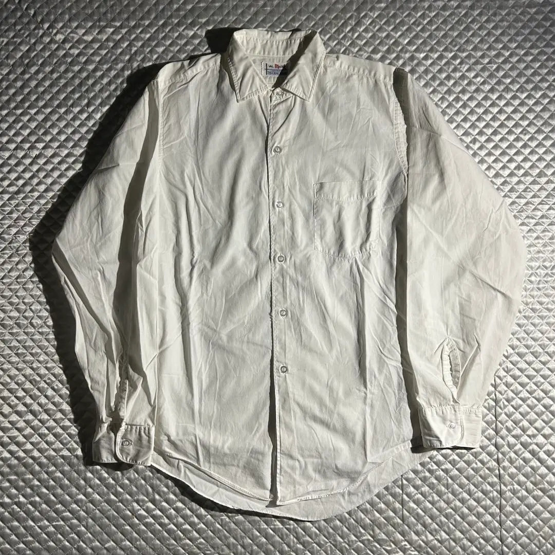 Thumbnail of 60s vintage regular collar long sleeve shirt white USA