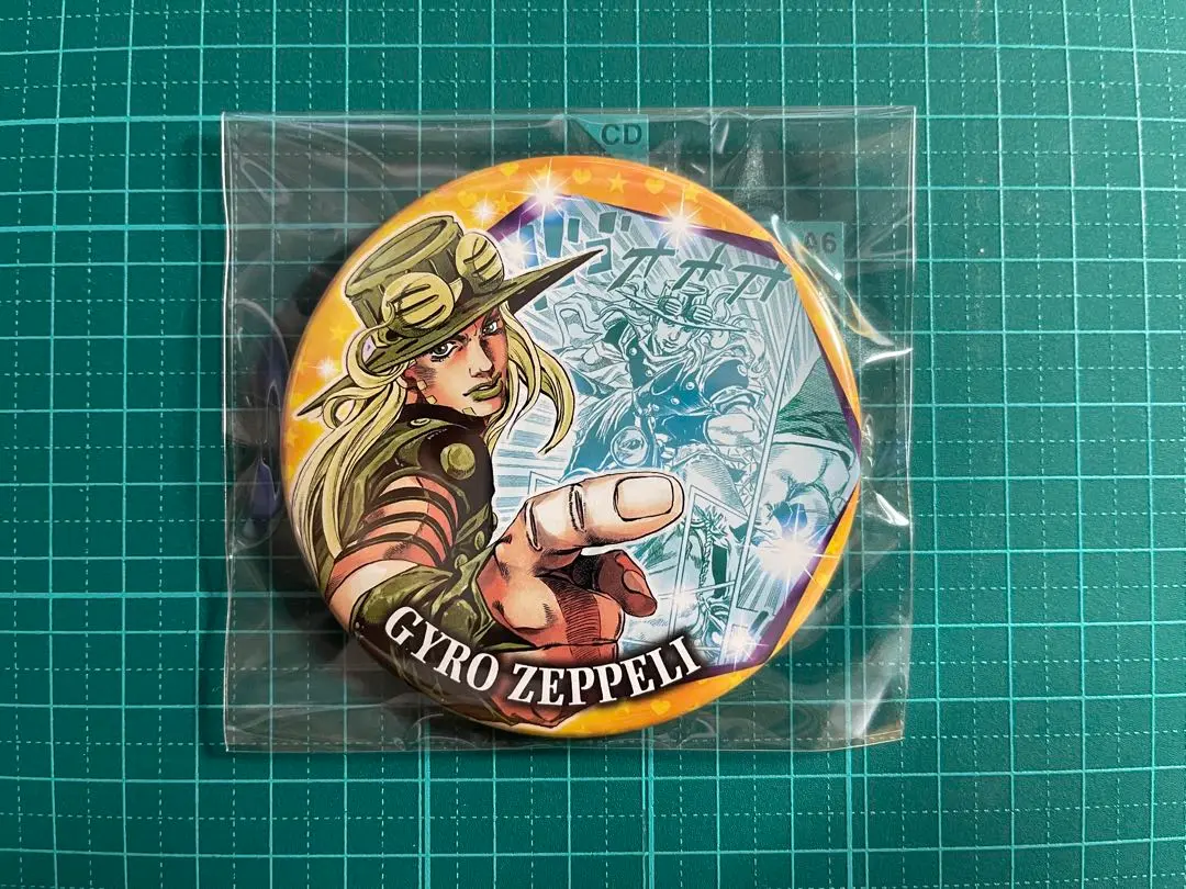 ジョジョ展　SBR ジャイロ缶バッジ ジョニィ ジャイロ バッジ