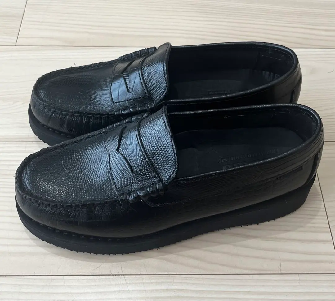 良品【SEBAGO×エンジニアドガーメンツ】（27.5）ローファー ブラック Engineered Garments x Sebago/エンジニアド ガーメンツ x