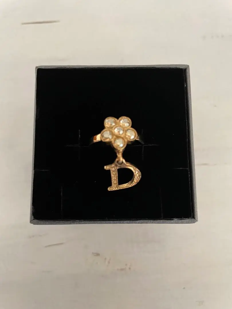 Christian Dior ディオール 美品 DIOR ダイヤ 1P フラワー
