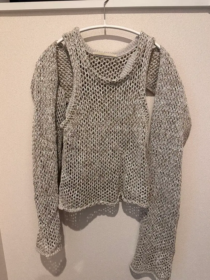 little suzie メッシュ　ニットボレロ　新品未使用 little $uzie suzie(リトルスージー) Cotton Gima Mesh Knit