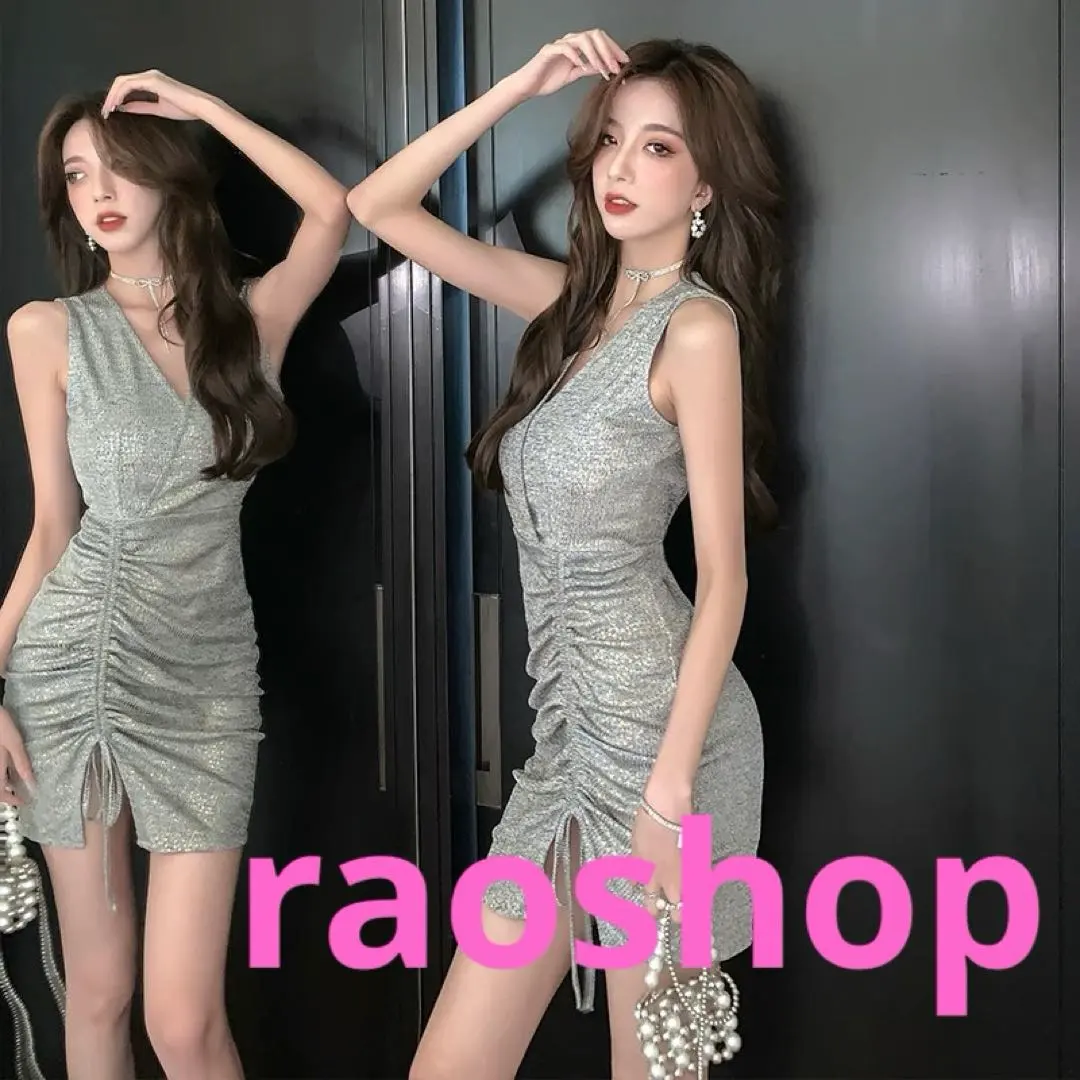 夜店洋裝✨華麗長禮服❤️荷葉邊＆亮片設計❤️適合派對場合 的縮圖