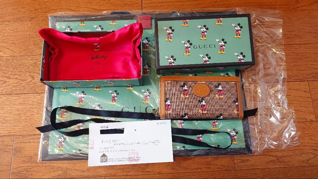本物 グッチ 長財布 レディース ディズニー ミッキー GGロゴ