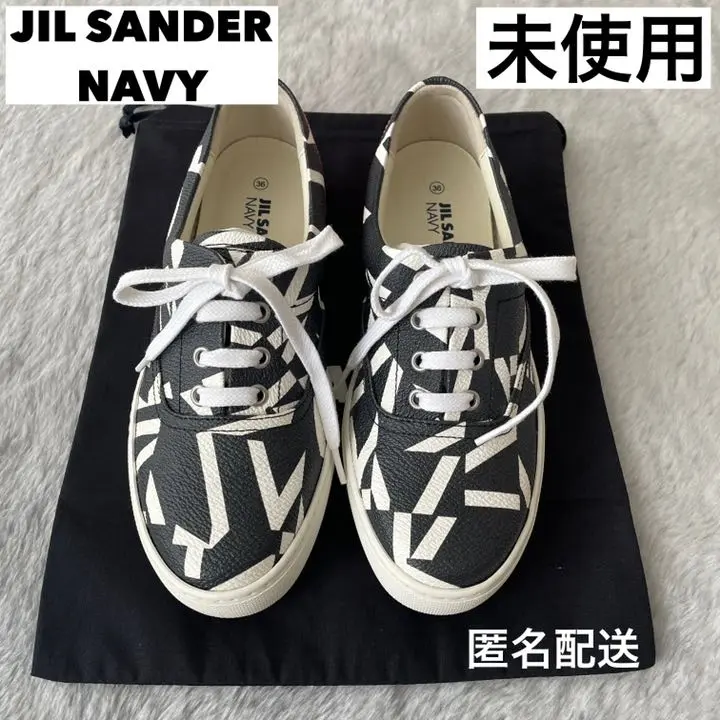 美品 JIL SANDER NAVY ジルサンダーネイビー ハイカットスニーカー 2034475745.jpg?1695233225