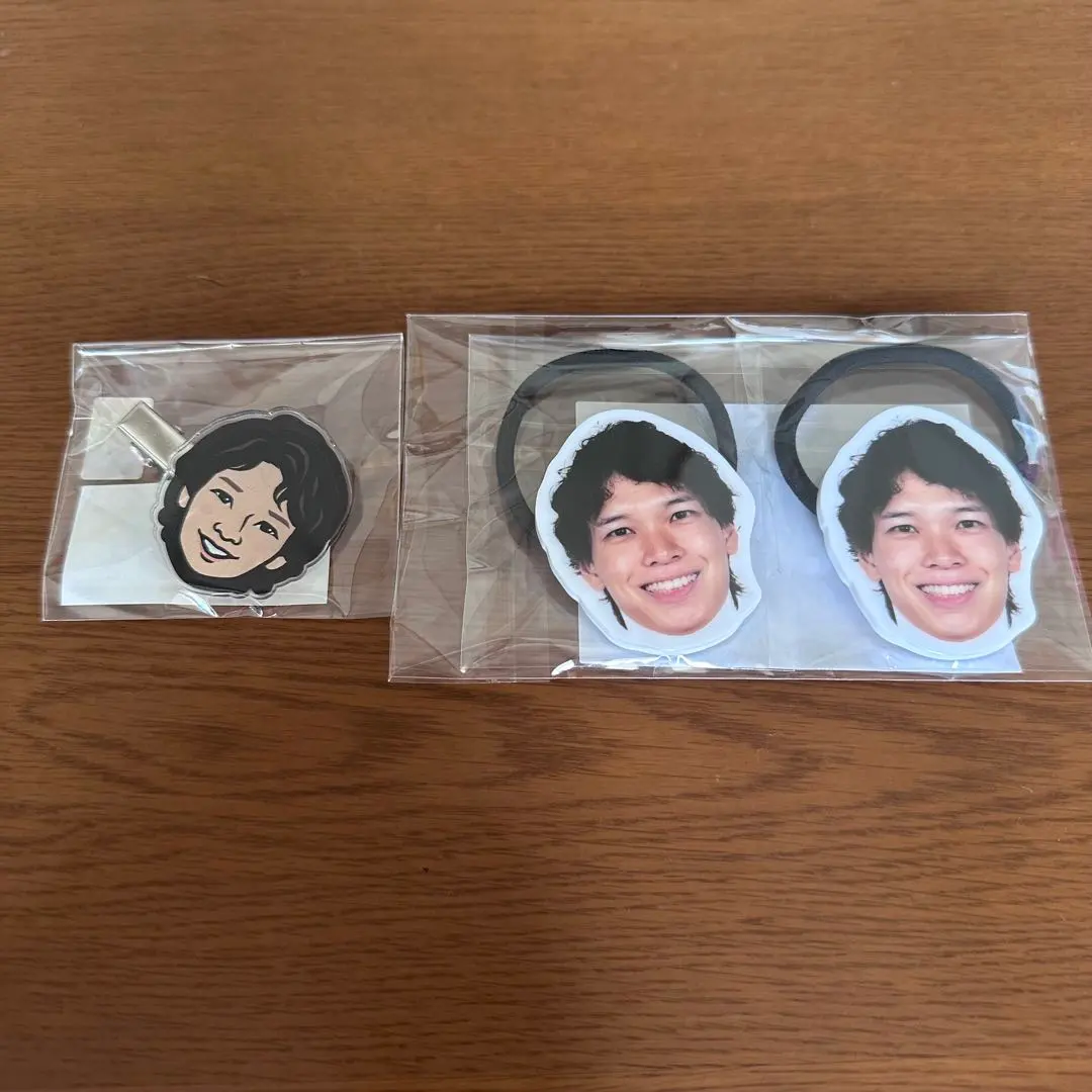 Thumbnail of Akitomo Yamauchi face illustration, photograph, clip, hair tie set