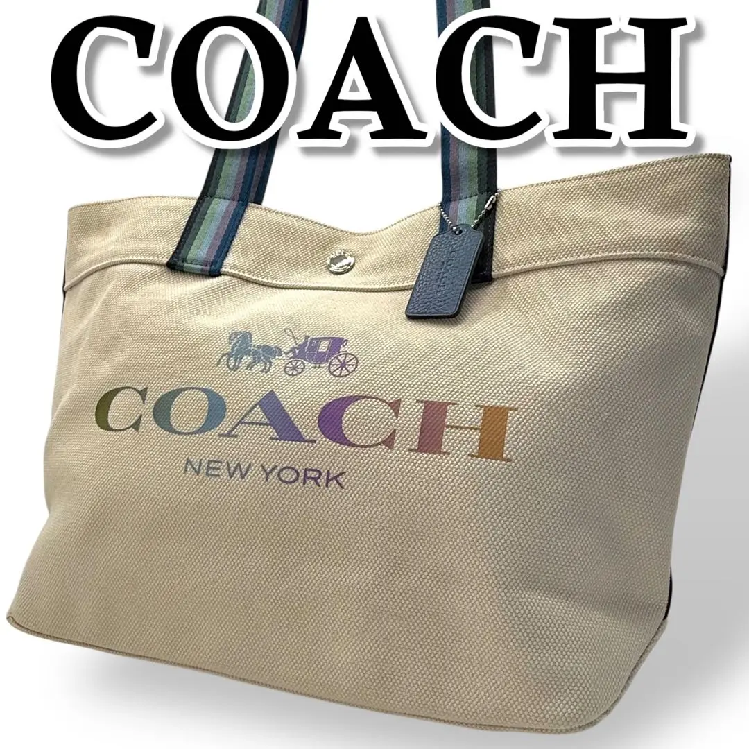 お値下げ可 Coach ロゴ入りトートバッグ クリーム色 S172624858-1_1024x1024.jpg?v=