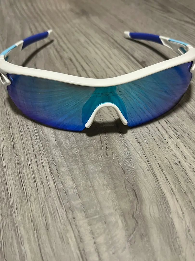 運動用太陽眼鏡 白色/藍色 的縮圖