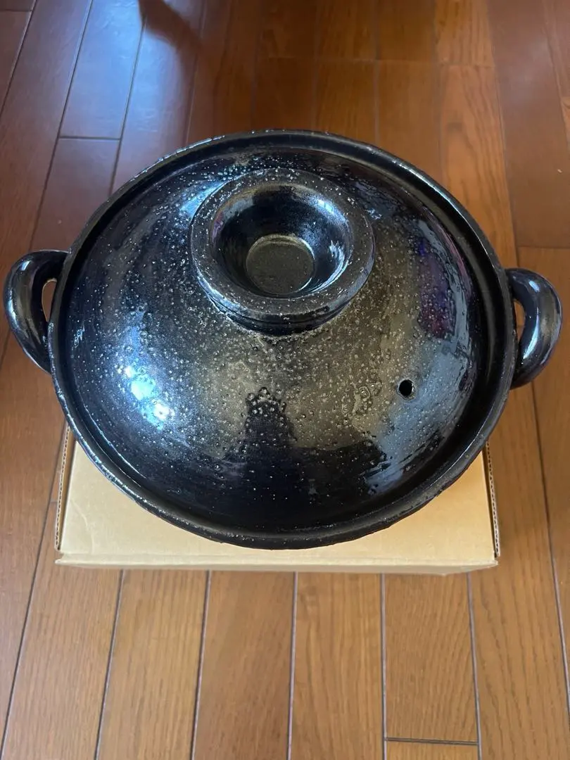 Thumbnail of Nagatani-en Black Ceramic Donabe (Clay Pot) with Steamer