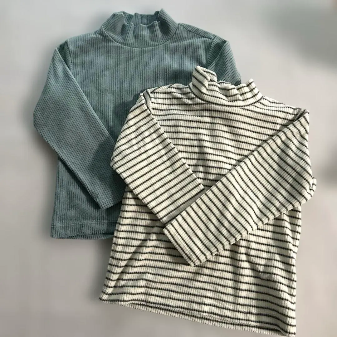 Thumbnail of UNIQLO Ribbed Fleece High Neck T-shirts, 120cm, Set of 2