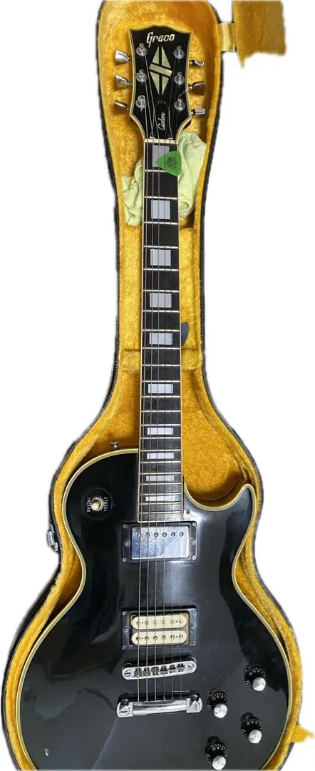 greco レスポールカスタム　１９７５年製ハードケース付き。 Greco Les Paul Custom Black Beauty EG-480B 1975年製 グレコ
