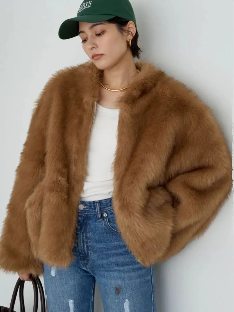 【未使用品】Lounge dress エコファーコート 新品タグ付き 2025年最新】Loungedress レディース 毛皮・ファーコートの人気