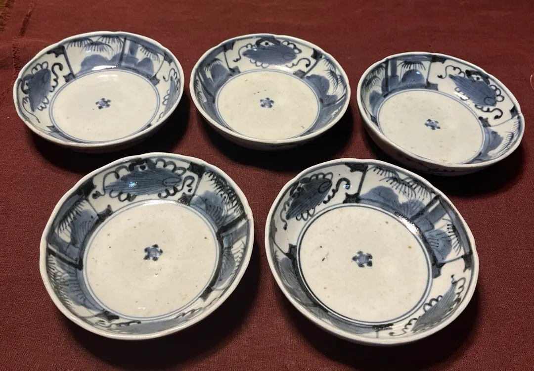 Thumbnail of Antique Masu Plate, Blue and White, Antique