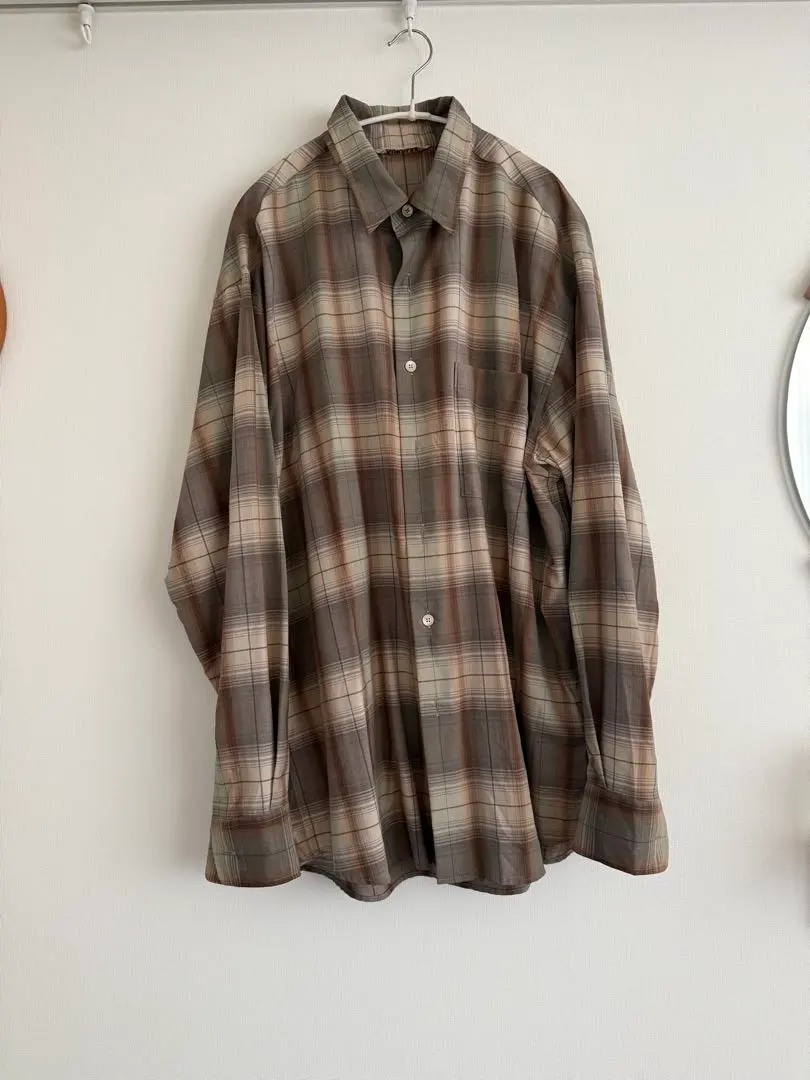 Thumbnail of AURALEE SUPER LIGHT WOOL CHECK SHIRT