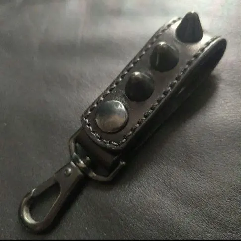 Thumbnail of Tall Corn Leather Belt Loop Key Holder - Black