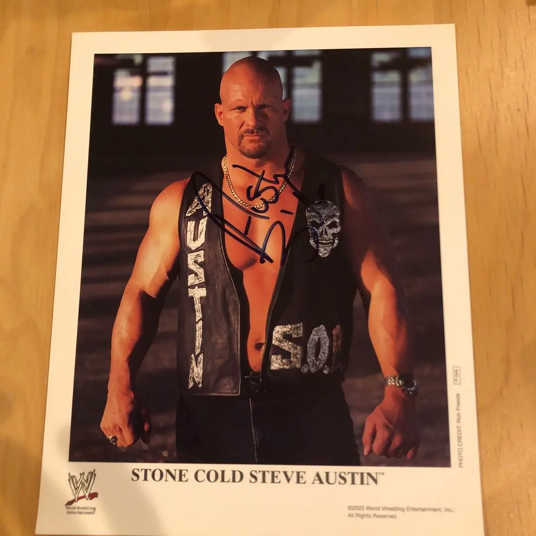 WWE Stone Cold Steve Austin 親筆簽名照片 SCSA♪ 的縮圖