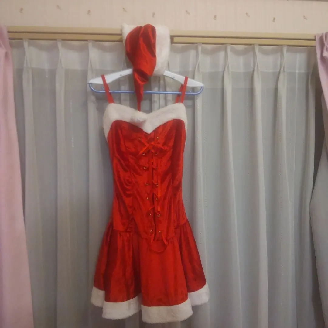 Thumbnail of Santa Costume Dress with Hat and Arm Warmers Cosplay