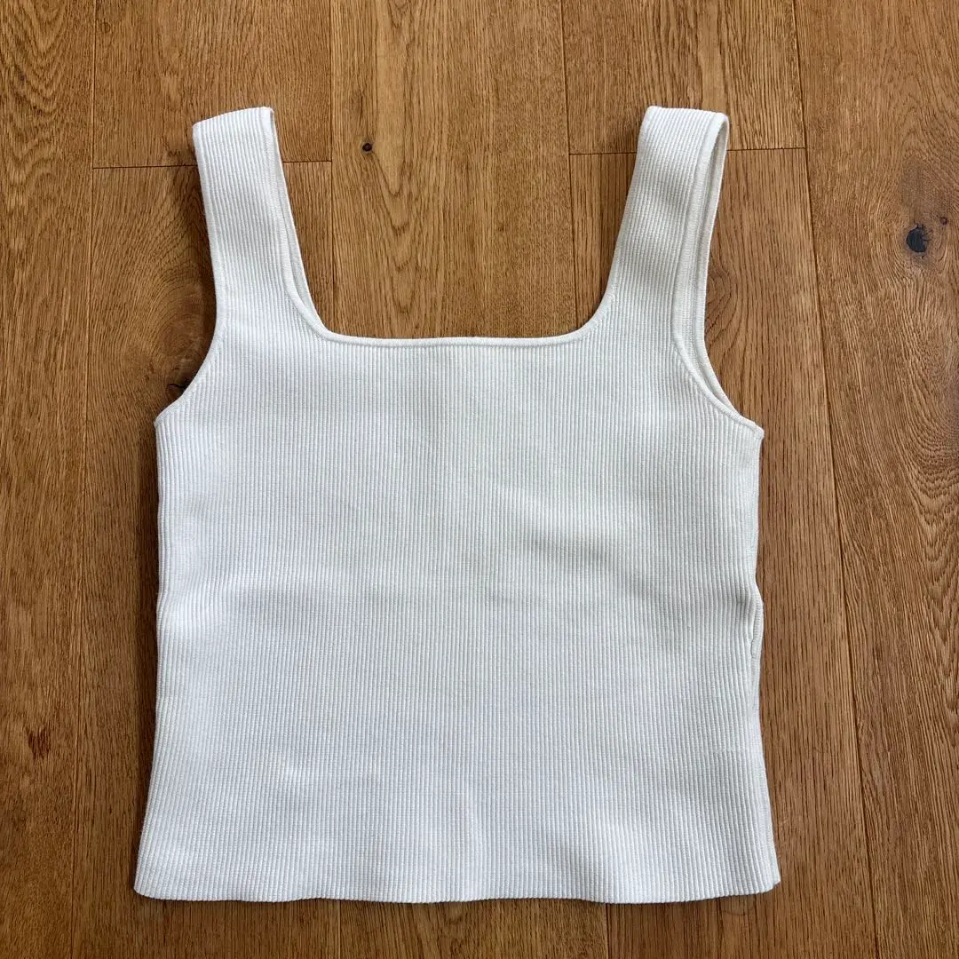 Thumbnail of Reformation M White Ribbed Camisole M