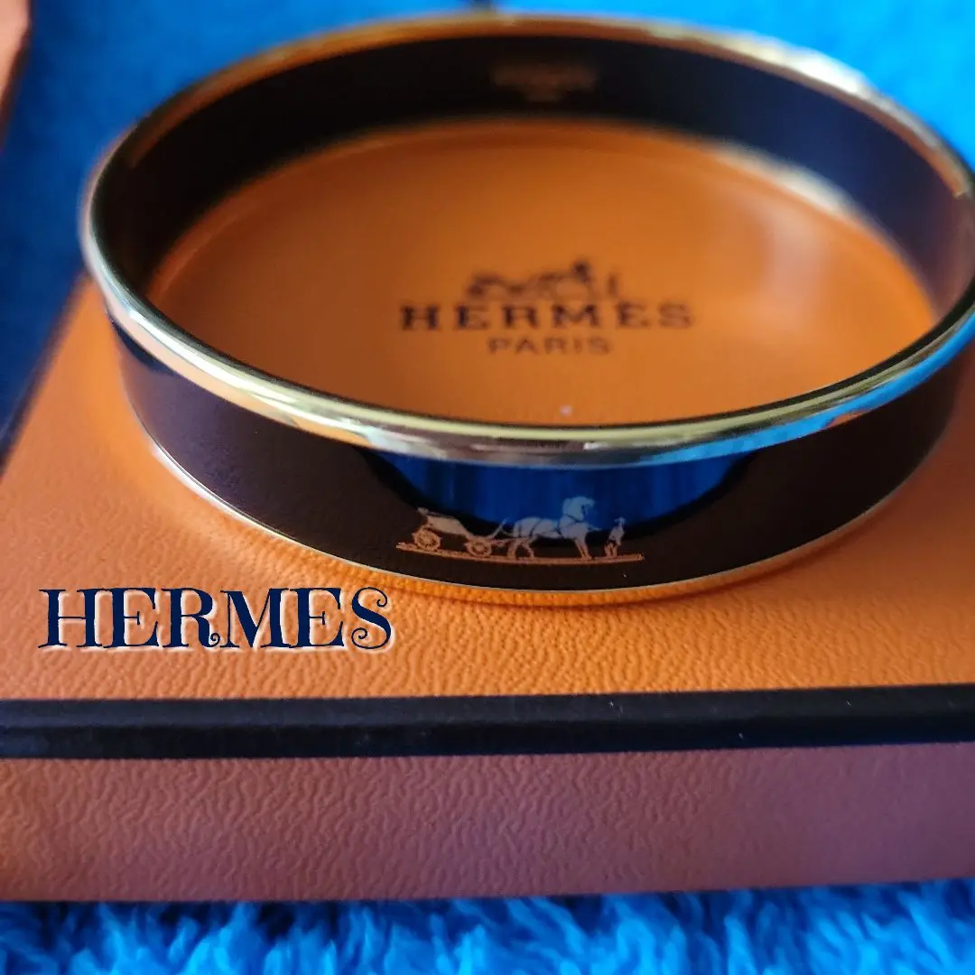 DRWCYS♥プロフ必読 様 HERMES H型 シルバー ブラック バングル Amazon.co.jp: [エルメス]ブレスレット アクセサリー バングル