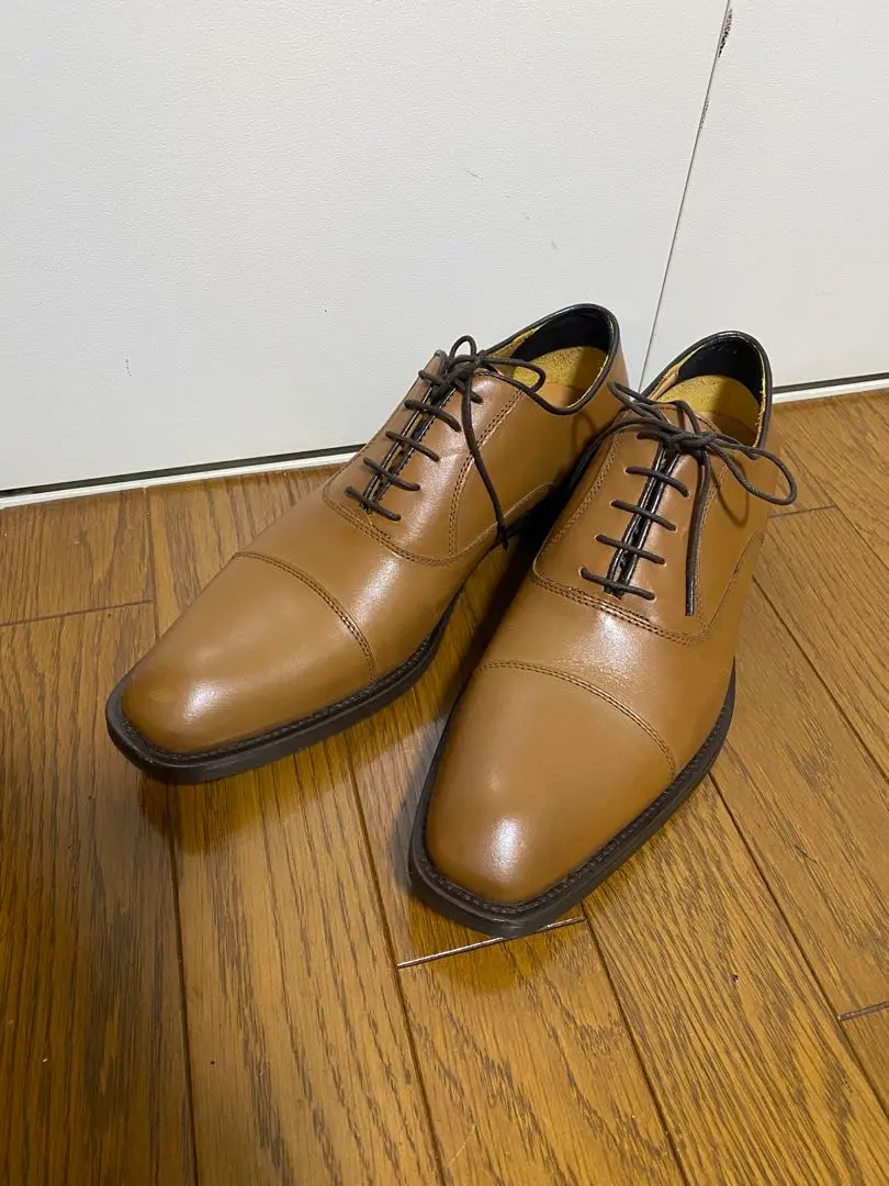 美品✨ジャンカルロモレリ　ブラウンレザー ストレートチップ ビジネスシューズ G.C.MORELLI】 ジャンカルロモレリ STRAIGHT-TIP ストレート