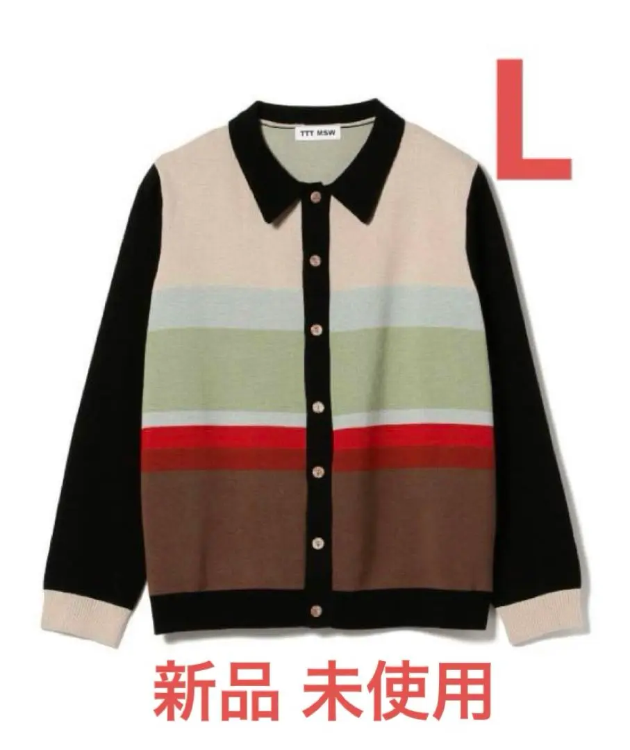 最終価格 TTT_MSW 22AW Border Knit Cardigan L 2025年最新】ttt msw border knit cardiganの人気アイテム
