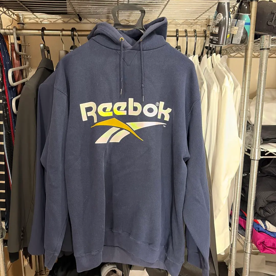 Thumbnail of 90s USA Made Vintage Reebok Logo Sweat Hoodie Parka