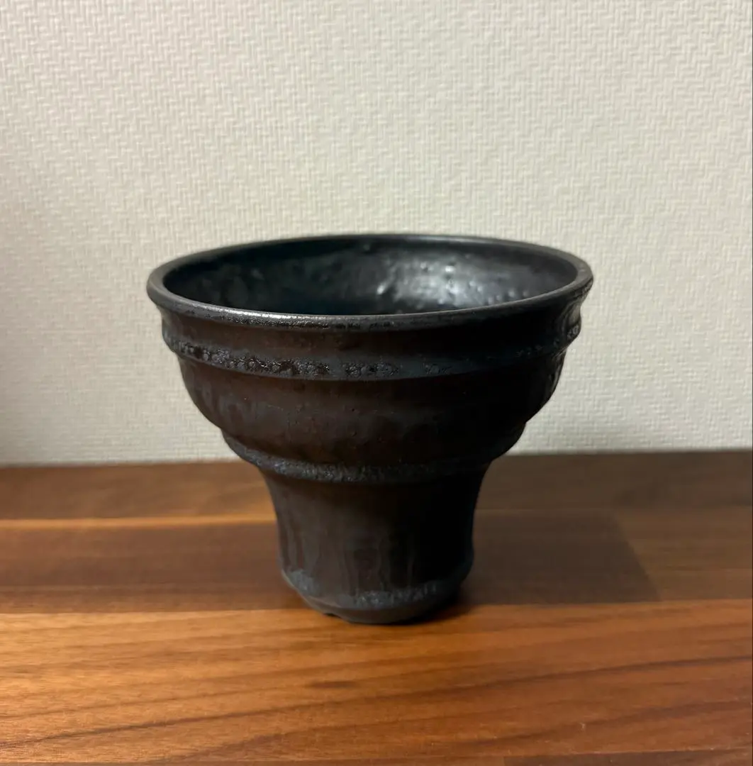 閑野淳　作家鉢　deracine factory 新着】deracinefactory 閑野淳氏 6【最高の陶器鉢・高さ8.2cm